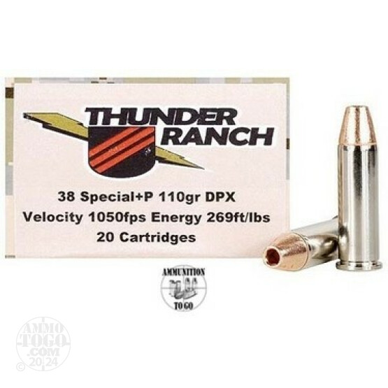 20rds - 38 Special Corbon 110gr +P Thunder Ranch DPX HP
